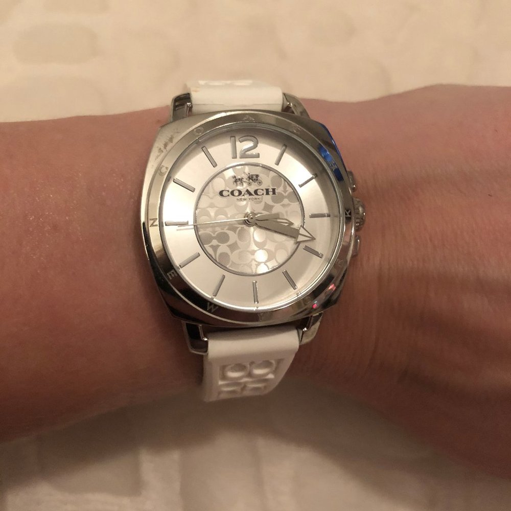 COACH Boyfriend Small 34MM Rubber Strap Watch